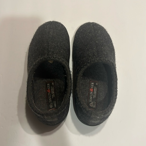 Haflinger charcoal grey slip on clogs shoes pure new wool from Germany size 38 - Picture 1 of 9